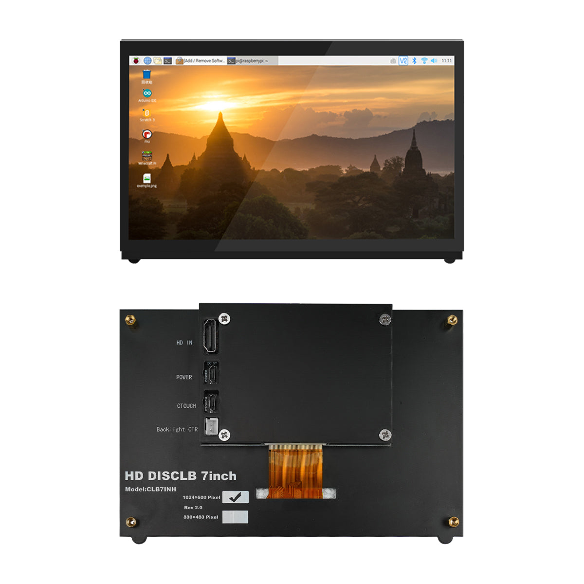 Image of 7-inch HD Touch Screen for ROS Raspberry Pi Jetson Nano Robots