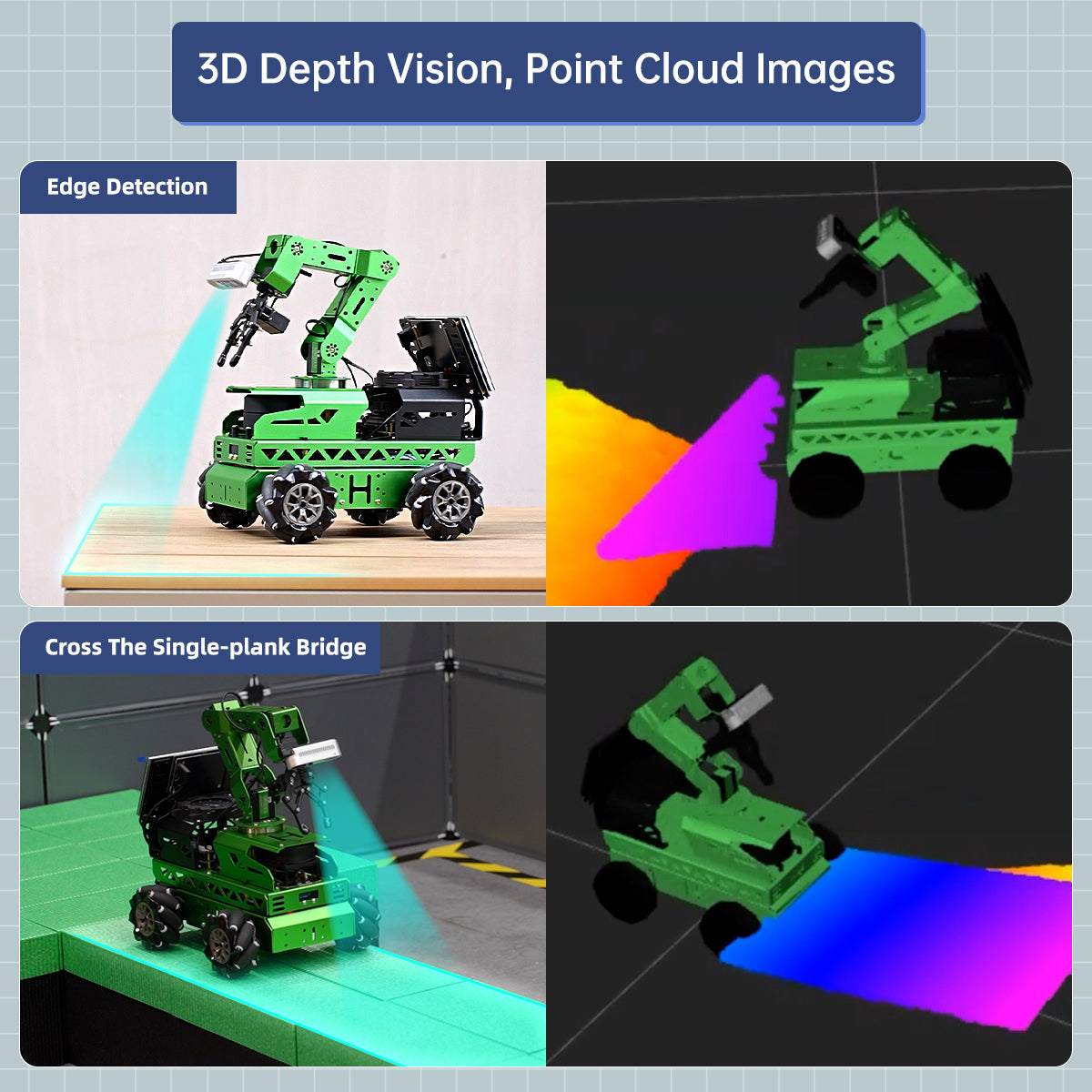 Image of JetRover JETSON Robot Car AI Vision Robotic Arm ROS1 ROS2 ChatGPT SLAM