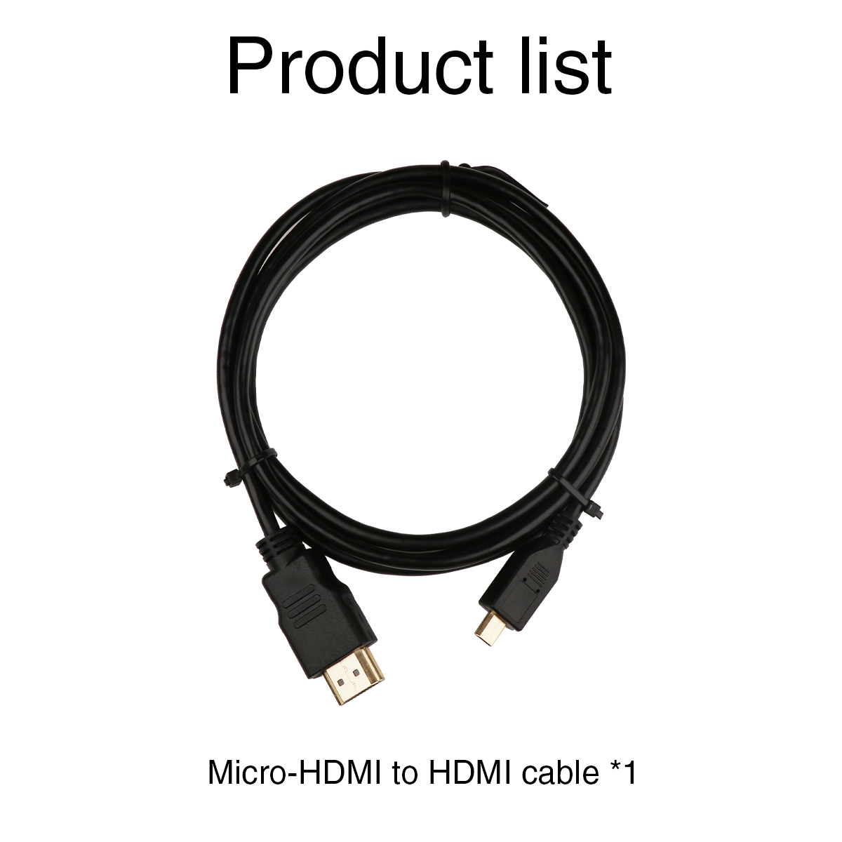 Image of Micro-HDMI to HDMI Adapter Cable for Raspberry Pi 4B 1.5M 4K Display Connector