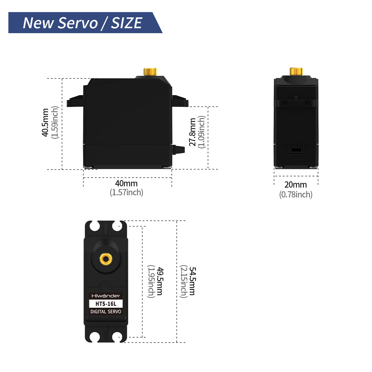 Image of HTS-16L Anti-burning Anti-blocking Serial Bus Servo High Torque for Gripper Claw