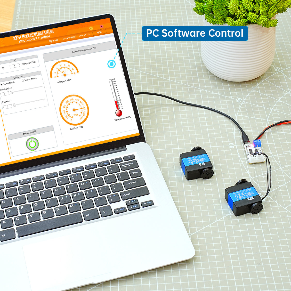 Image of LX-225 Serial Bus Servo 25KG High Torque Data Feedback