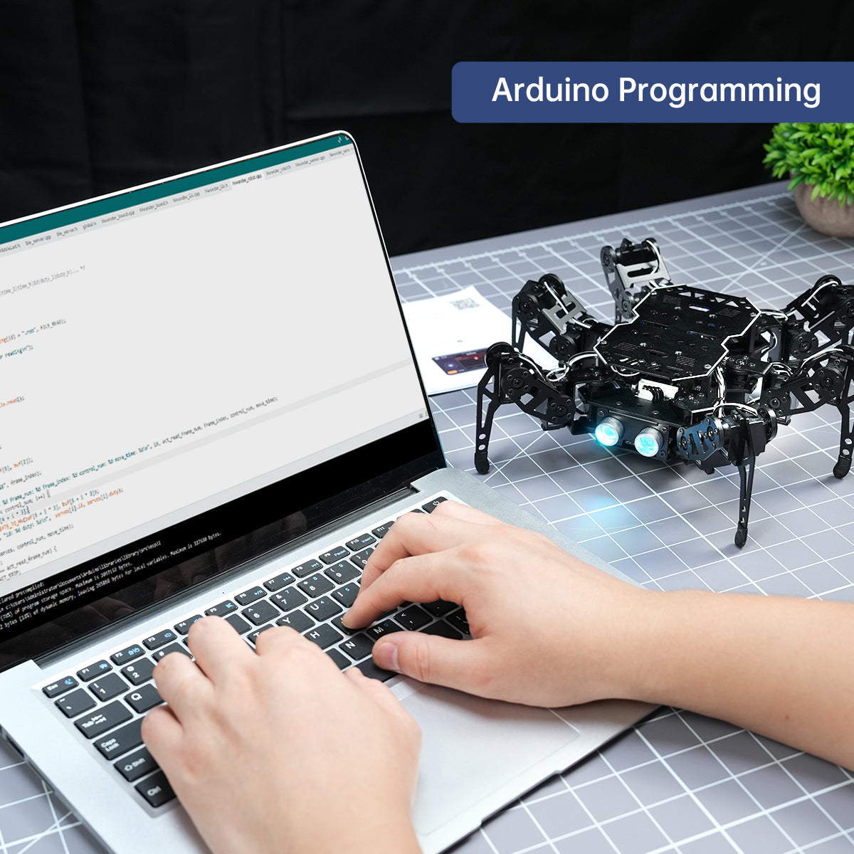 Image of miniHexa AI Hexapod Robot AI Vision Voice Interaction Arduino Programming Sensor