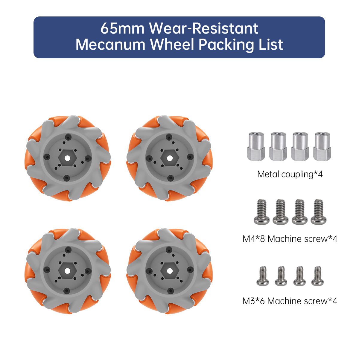 Image of 65mm Wear-Resistant Mecanum Wheel
