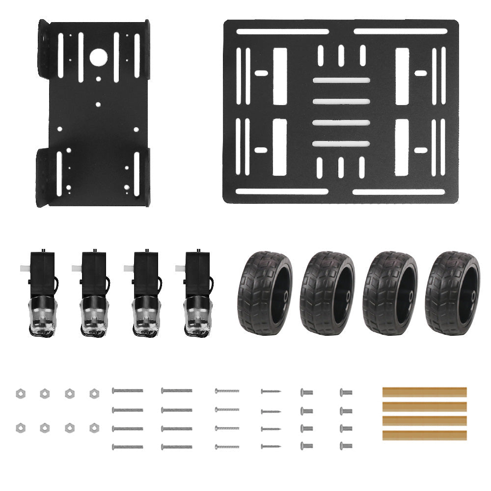 Image of 4WD Chassis Car Kit Aluminum Alloy Frame TT Motor Smart Robot