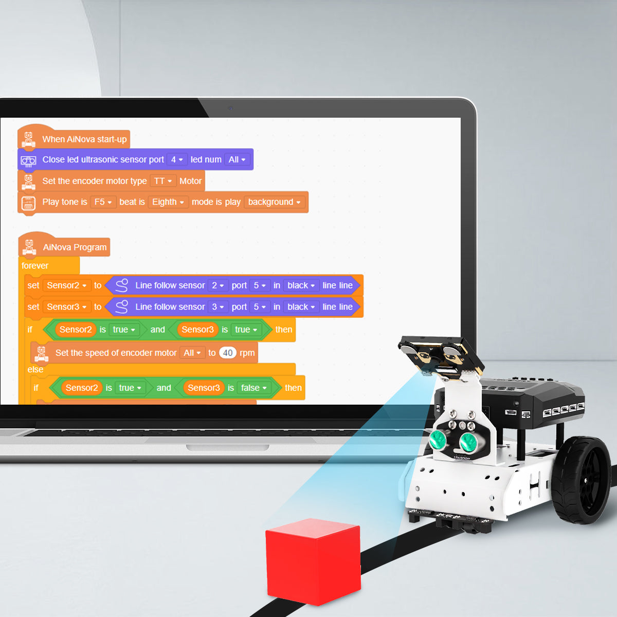 Image of AiNova Pro 16-in-1 Programmable Building Robotic Kit