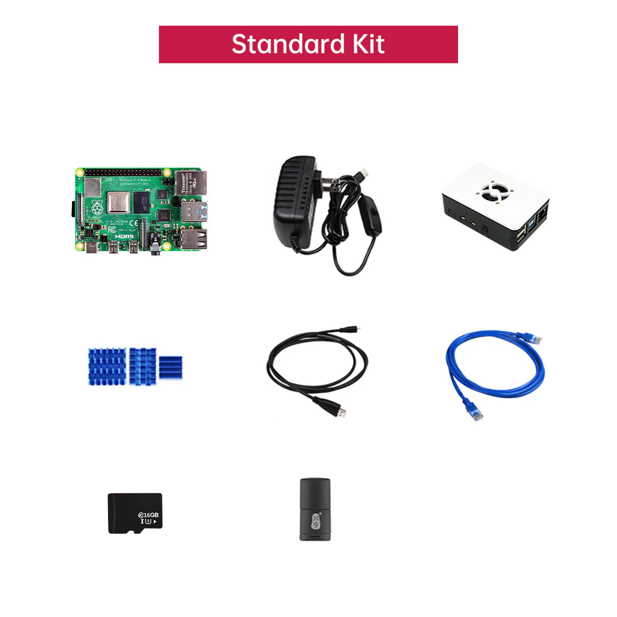 Image of Raspberry Pi 4B Board — Standard Kit