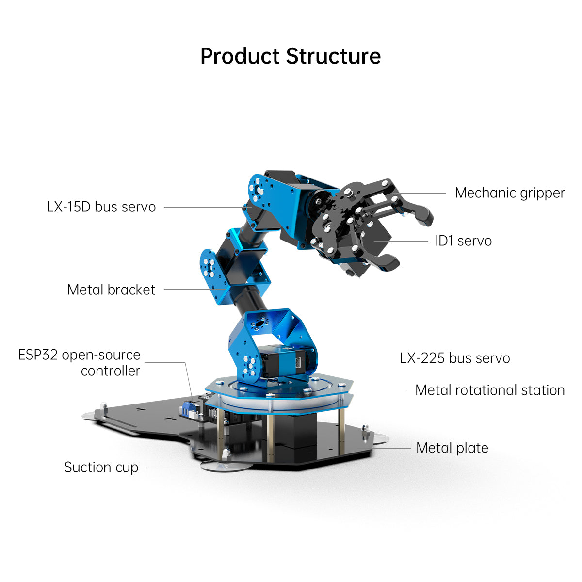 Image of xArm ESP32 Bus Servo Robotic Arm Python Programmable