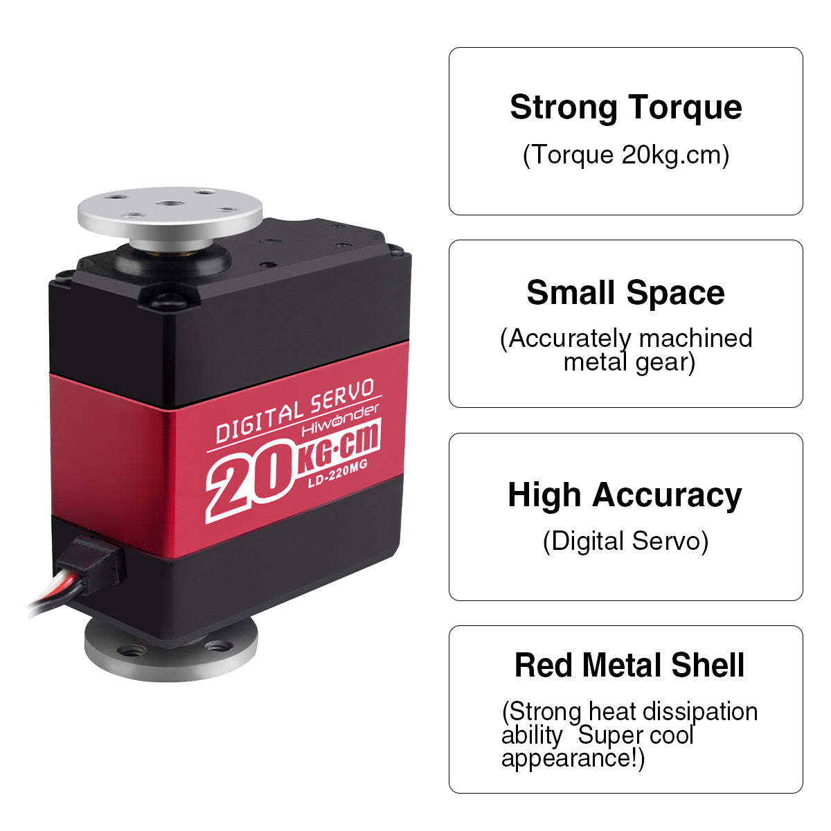 Image of LD-220MG Full Metal Gear Digital Servo Dual Ball Bearing