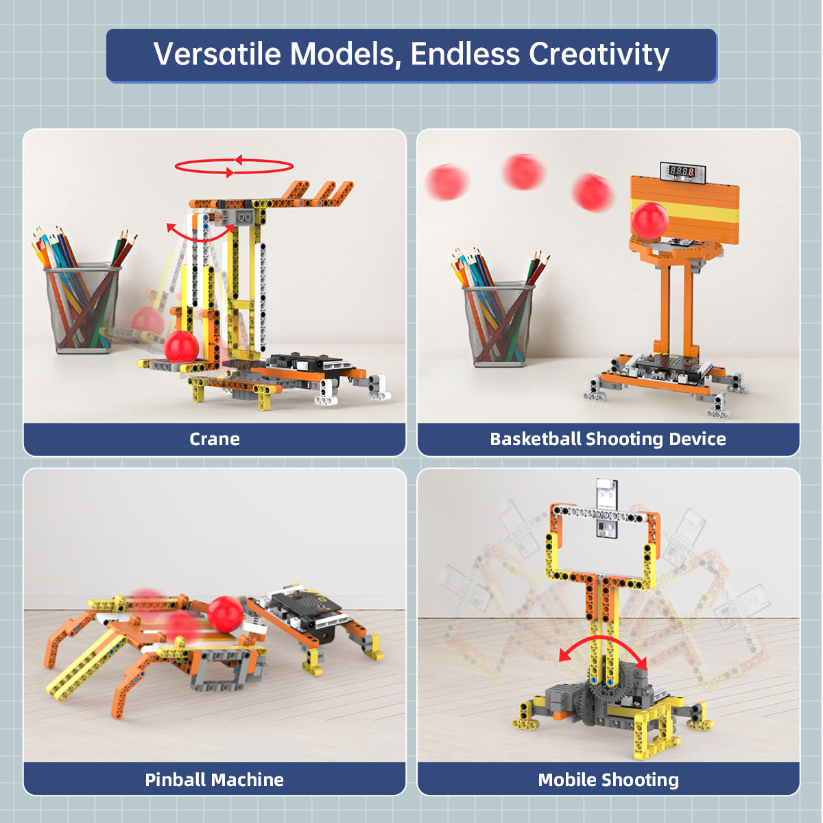 Image of DaDa:bit DIY Building Blocks Kit with 200+ Structural Parts