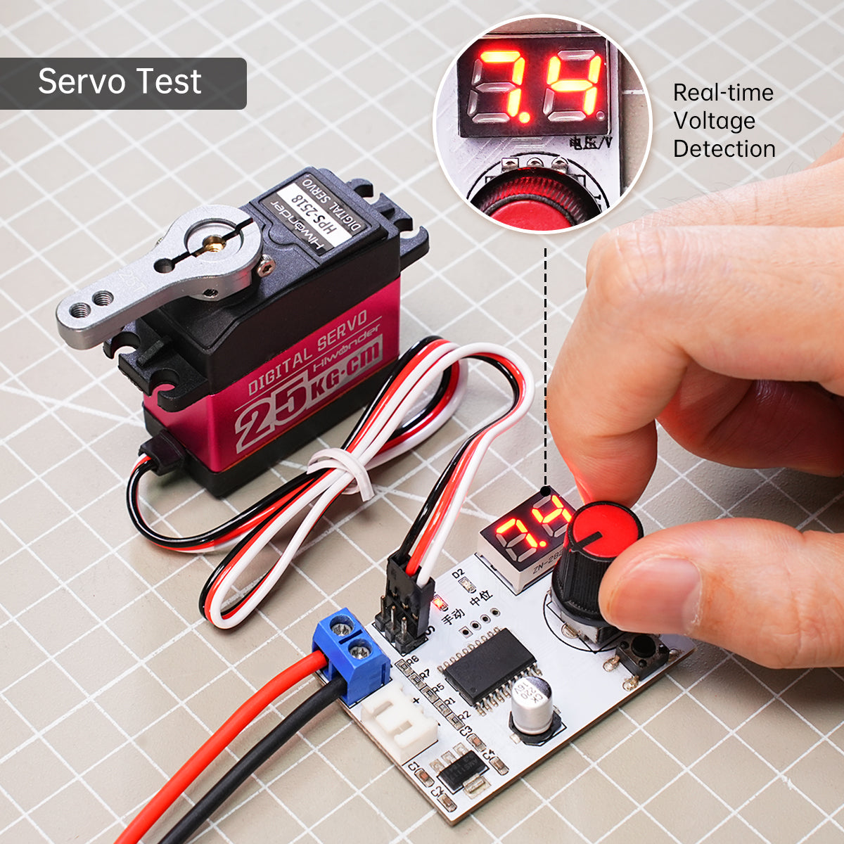 Image of Digital Servo Tester Controller with Voltage Display