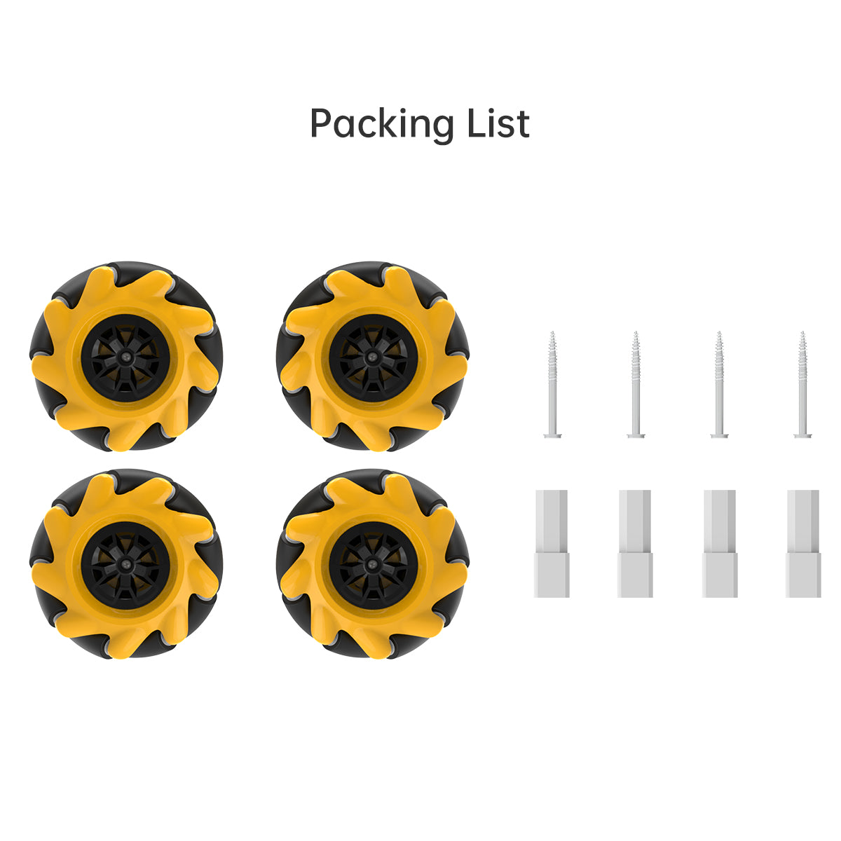 Image of Mecanum Wheel 60mm Omnidirectional Smart Robot Car (yellow)
