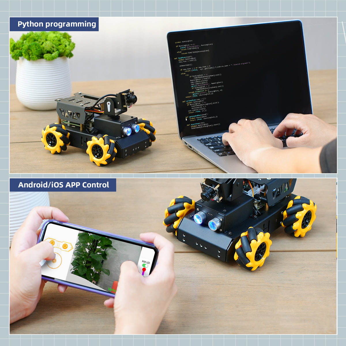 Image of TurboPi Raspberry Pi Robot Car ROS2 Mecanum AI Vision Multimodal AI