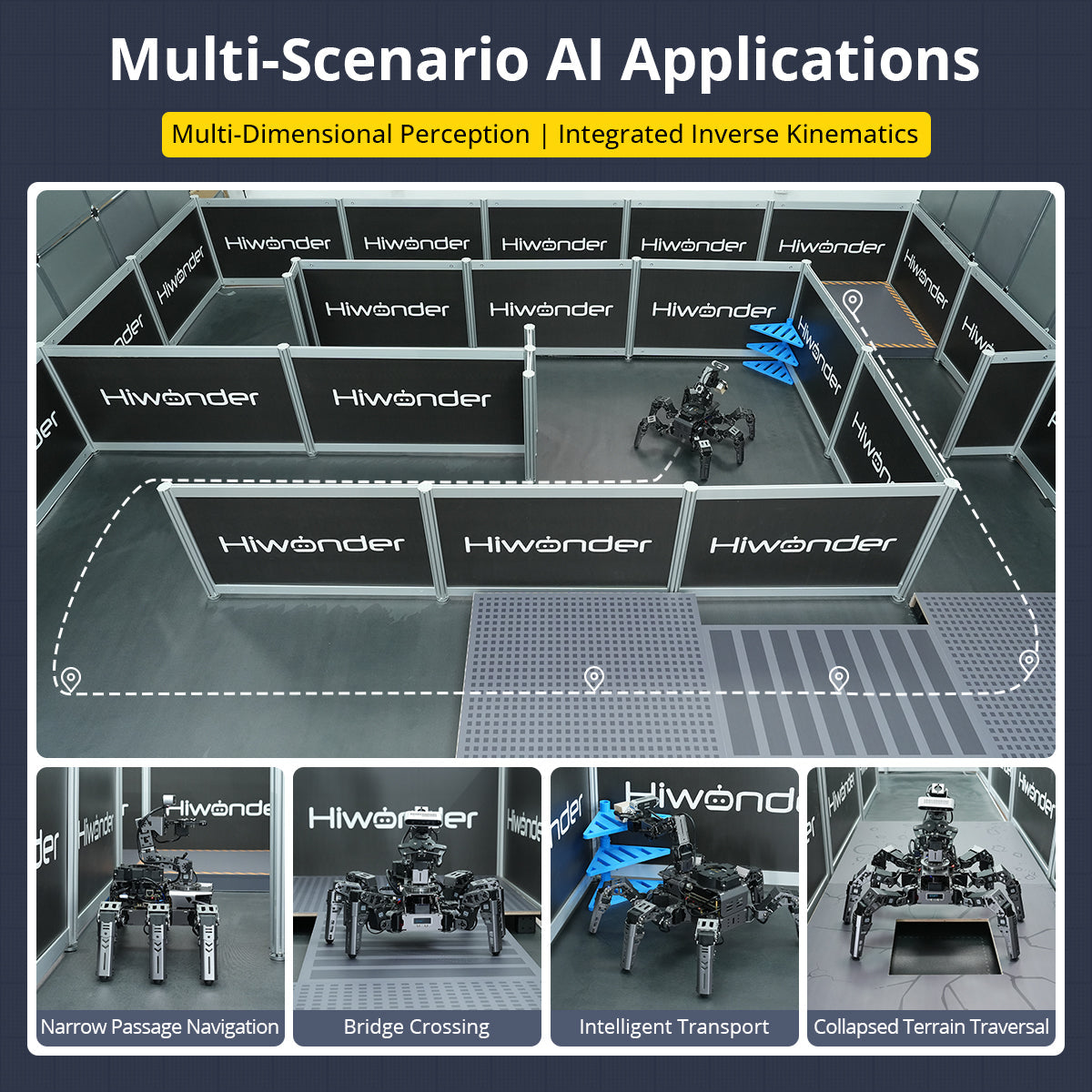 Image of ROSpider ROS2 Hexapod Robot with Multimodal AI, 3D Vision & SLAM