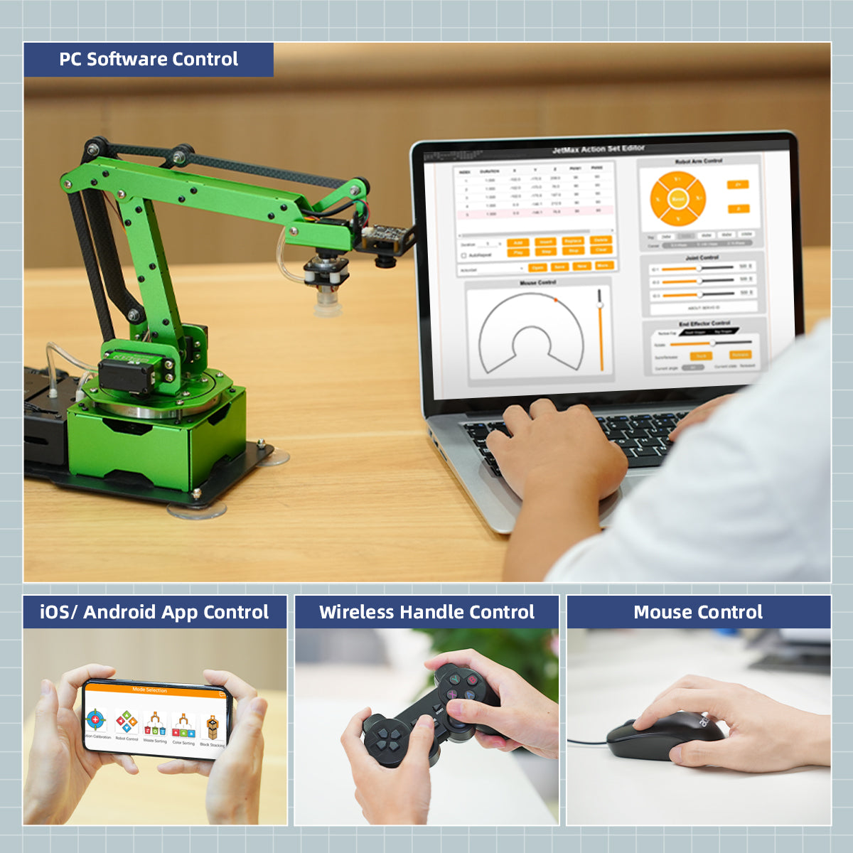 Image of JetMax JETSON NANO Robot Arm ROS Vision Recognition