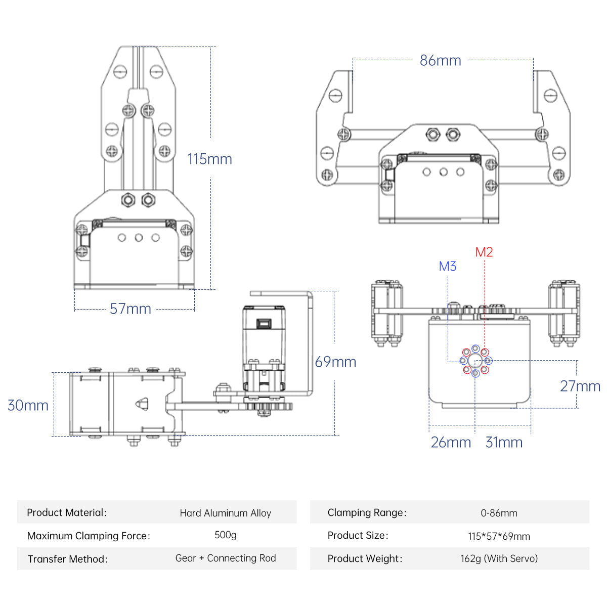 Image of BigClaw Mechanical Gripper for Robot DIY