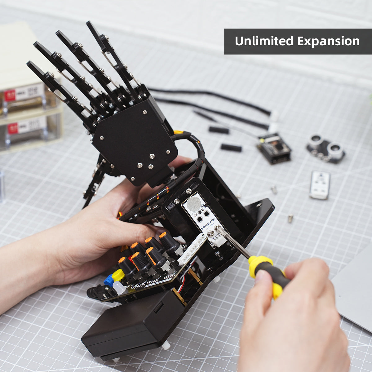 Image of uHand UNO Open Source AI Bionic Robot Hand Somatosensory Control Arduino Programming