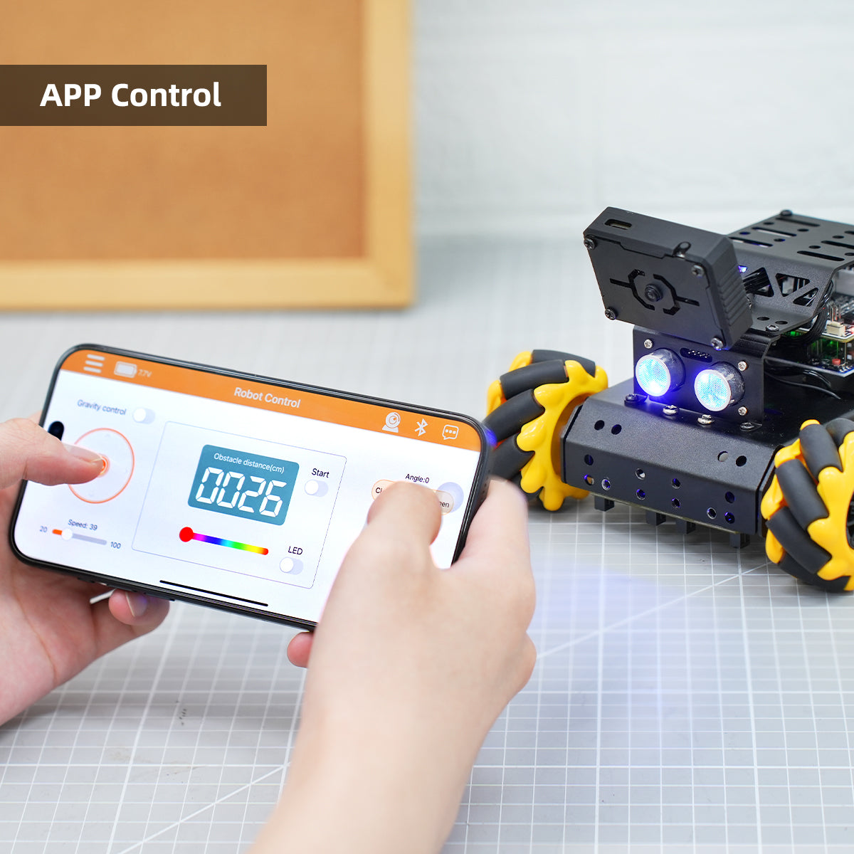 Image of miniAuto AI Vision Robot Arduino UNO R3 360 Omnidirectional Mecanum Wheels