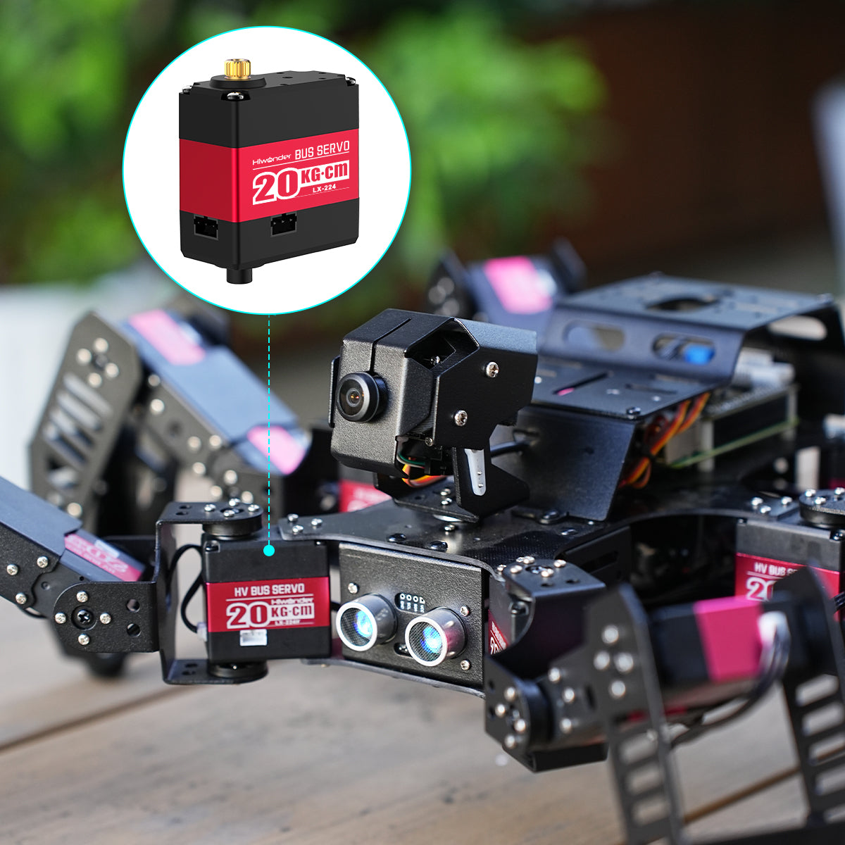 Image of LX-224 Serial Bus Servo with Three Connectors /20KG Large Torque