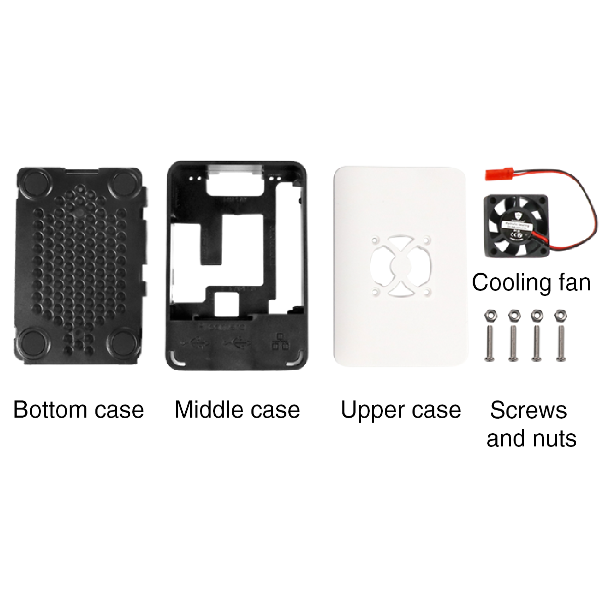 Image of Raspberry Pi 4B ABS Protective Case with Cooling Fan