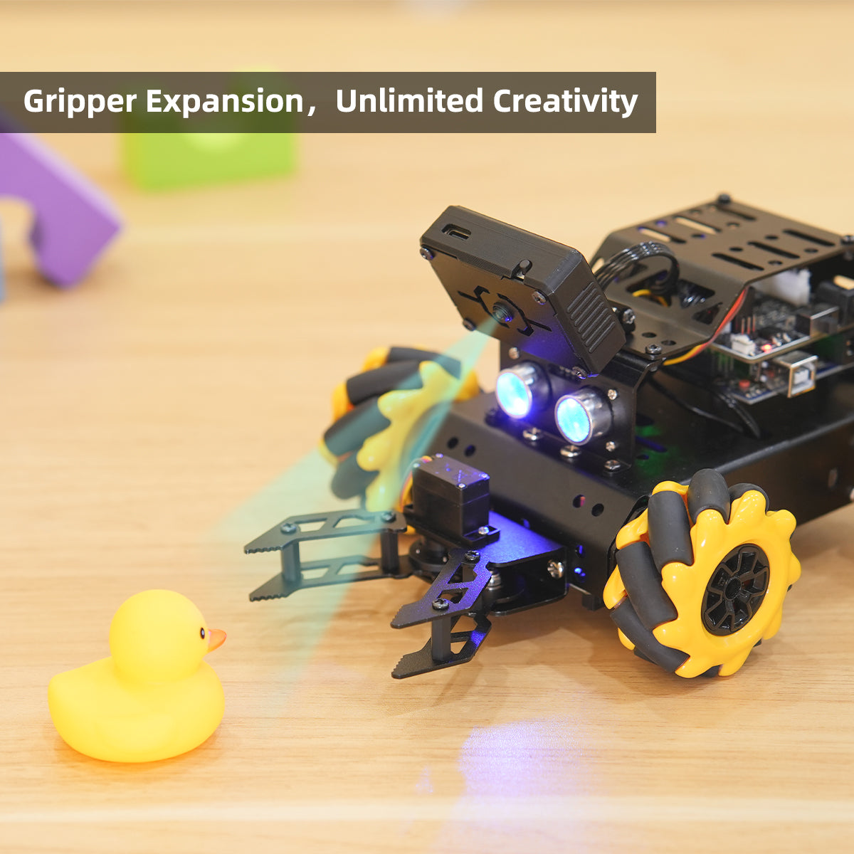 Image of miniAuto AI Vision Robot Arduino UNO R3 360 Omnidirectional Mecanum Wheels