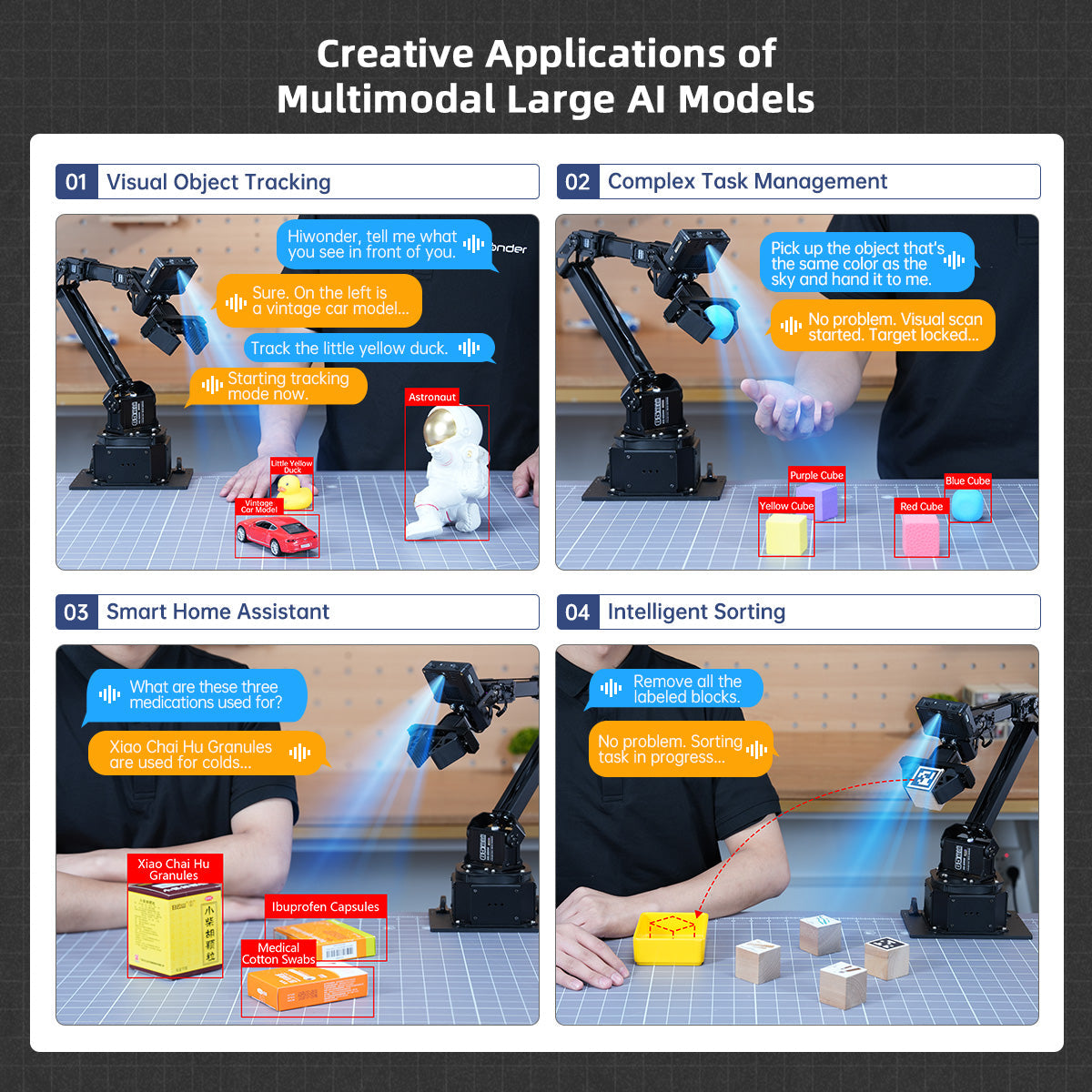 Image of NexArm Open-Source VLA Embodied AI Robotic Arm ESP32 AT32 Dual-Chip AI Vision K230
