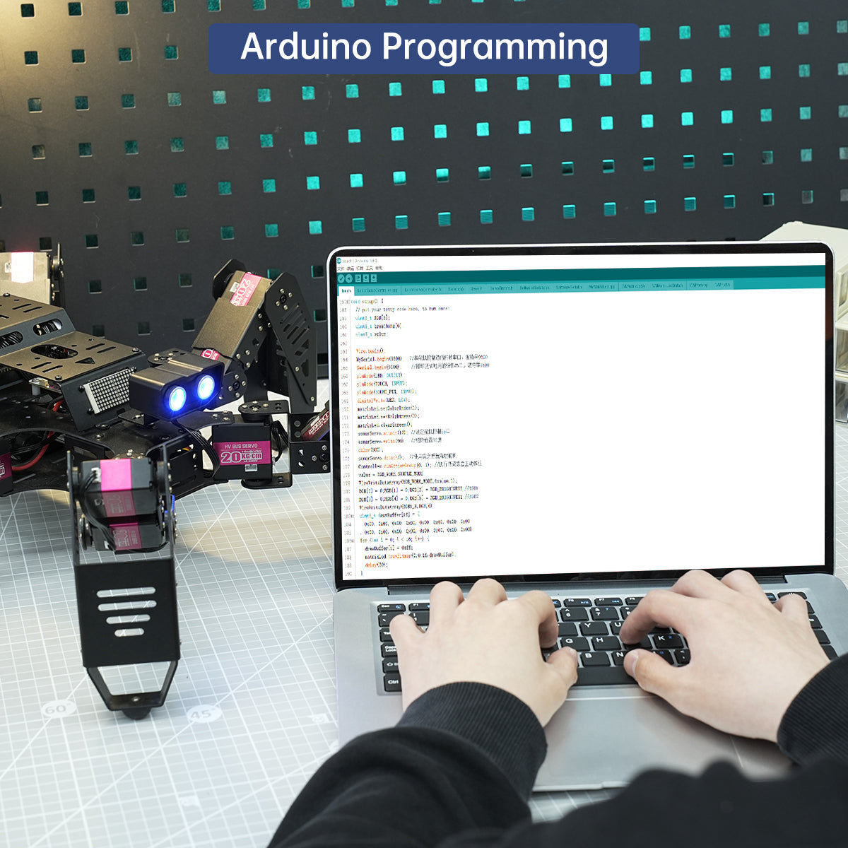 Image of Spiderbot Arduino Coding Robot with AI Voice Control