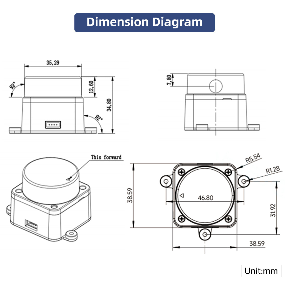 Image of STL-19P D500 Lidar Developer Kit 360 DTOF Laser Scanner ROS1 ROS2 Raspberry Pi Jetson