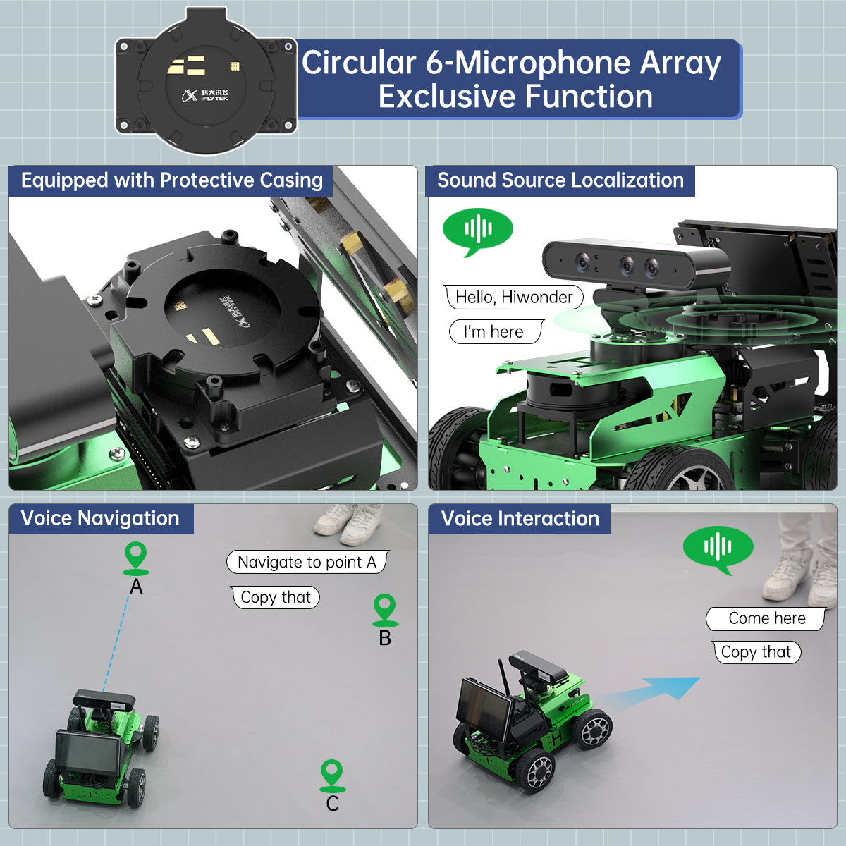 Image of JetAcker AI Robot Kit Jetson ROS1 ROS2 ChatGPT Voice Vision SLAM
