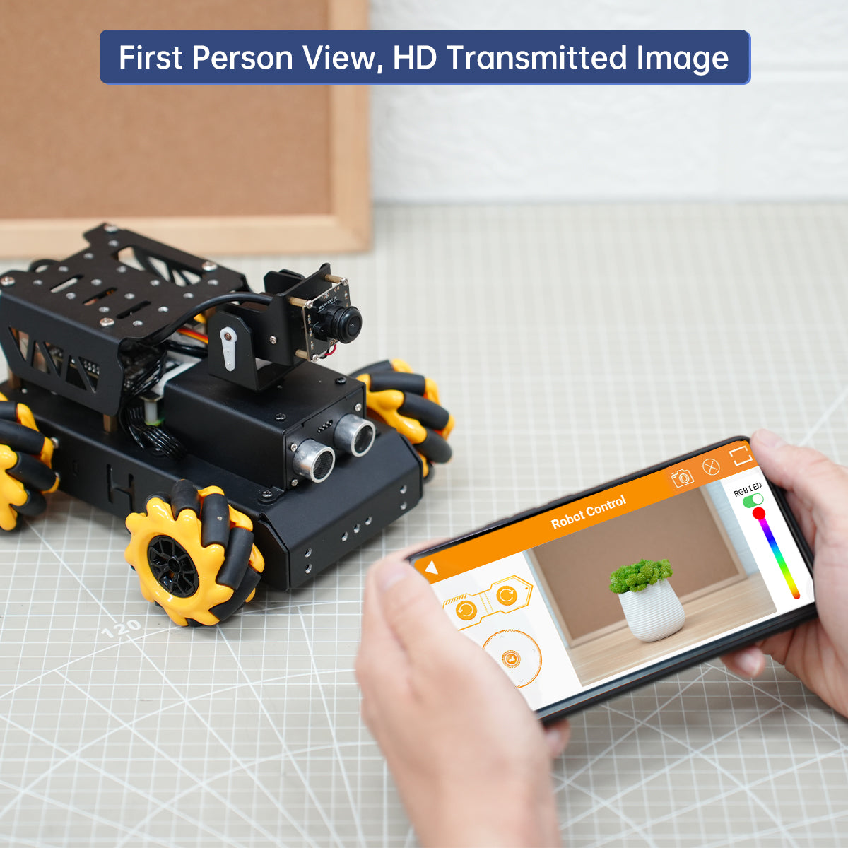 Image of TurboPi Raspberry Pi Robot Car ROS2 Mecanum AI Vision Multimodal AI
