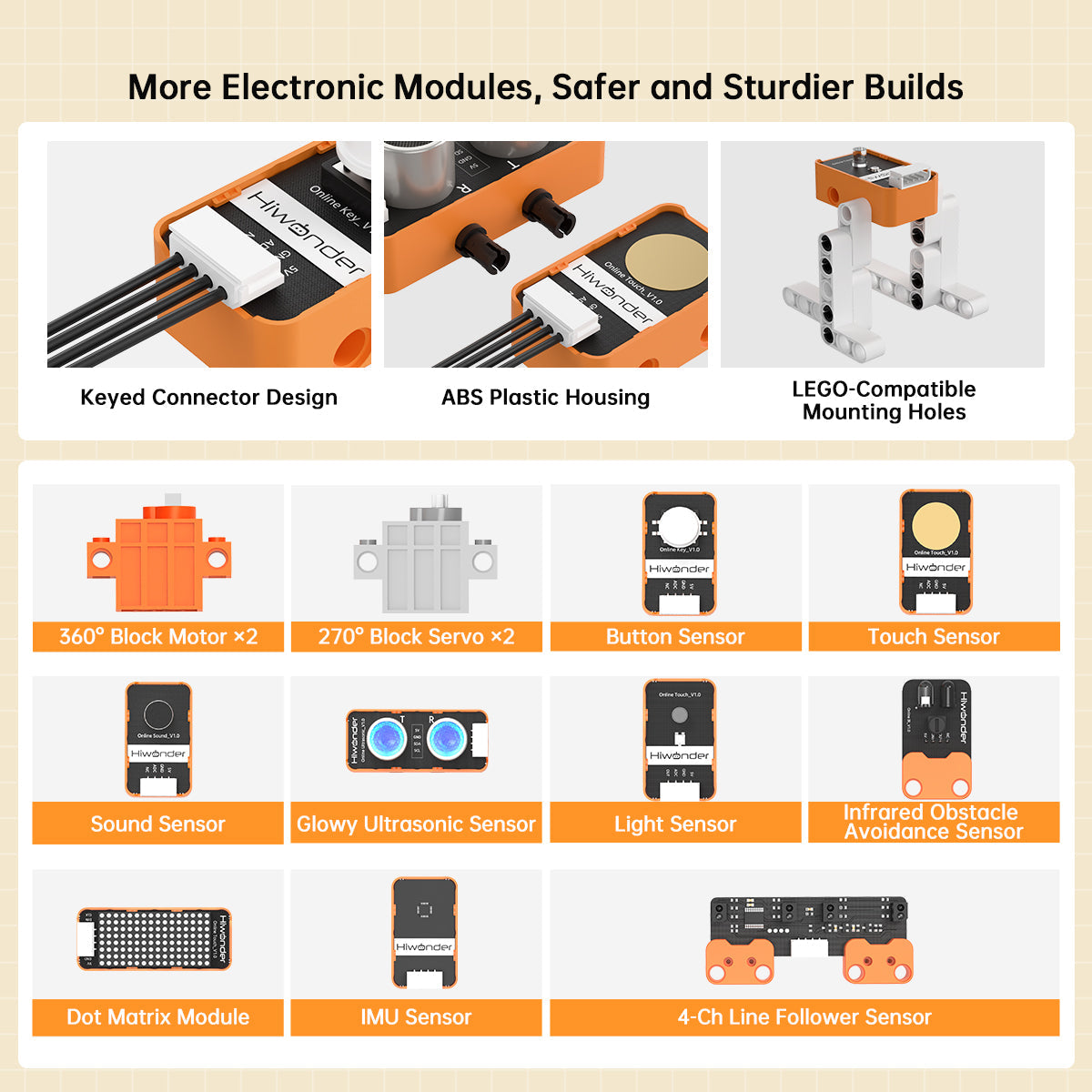 Image of DaDablock Programmable Building Block Kit ESP32 Sensor Expansion LEGO Scratch Python