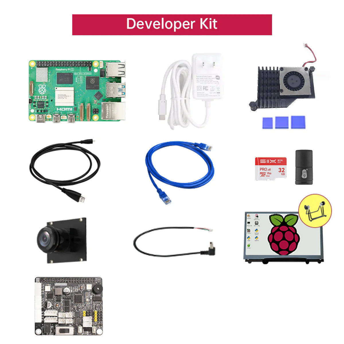 Image of Raspberry Pi 5 4G/8G Controller Python Linux Vision Development Kit