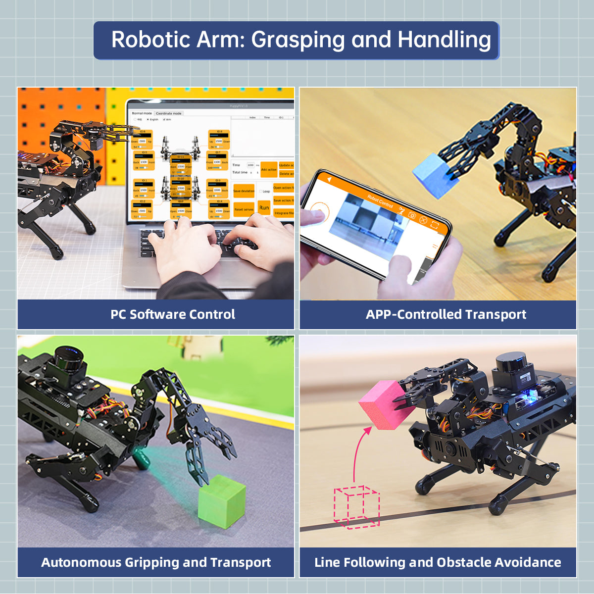 Image of PuppyPi ROS Quadruped Robot Raspberry Pi ChatGPT Vision Voice LiDAR
