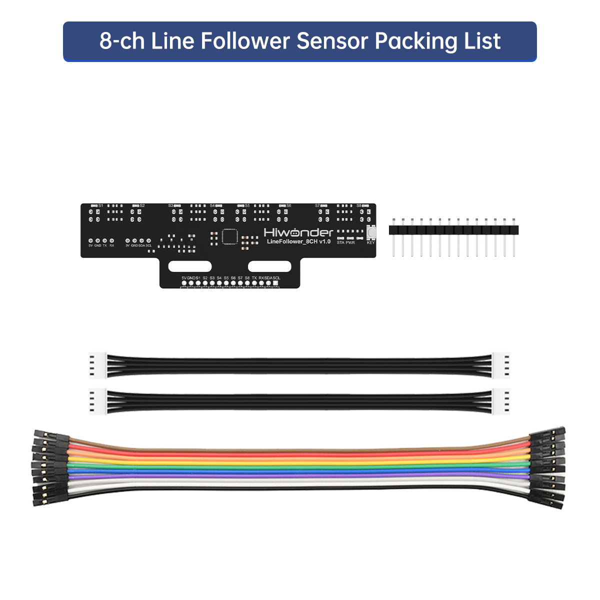 Image of 8-Channel IR Line Follower Sensor Module IR Line Tracking Robot Cars