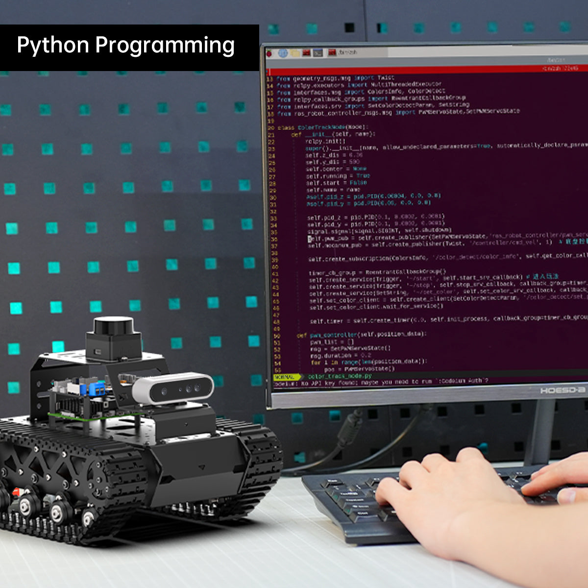 Image of MentorPi T1 Raspberry Pi Robot Car Tank Chassis ROS2 ChatGPT SLAM Autonomous Driving