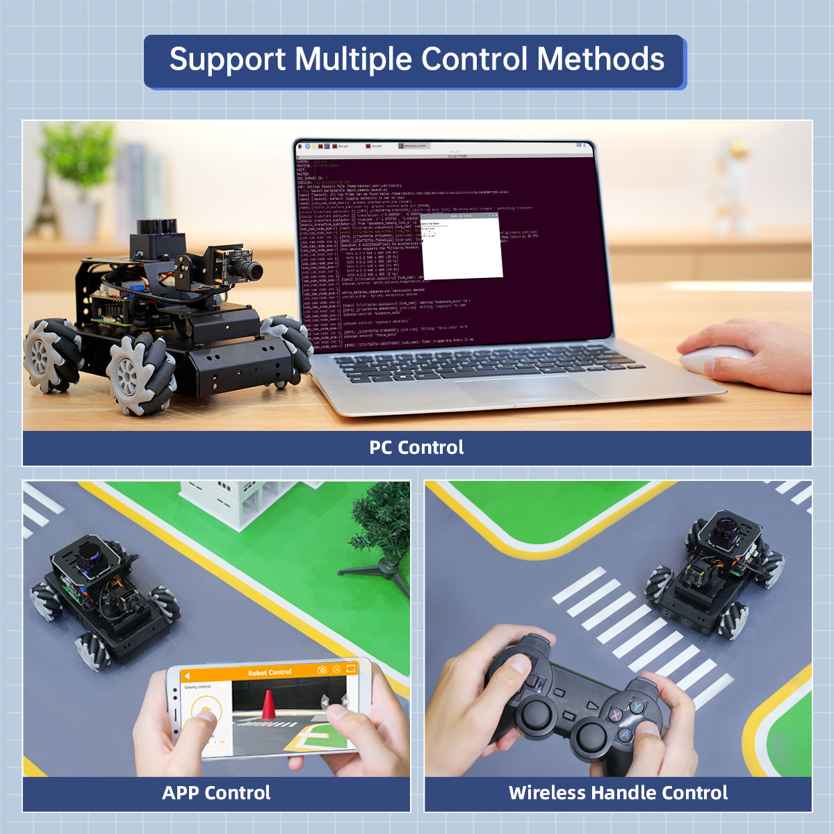 Image of MentorPi M1 Raspberry Pi Robot Car Mecanum Wheel ROS2 LLM ChatGPT SLAM AI Vision Voice