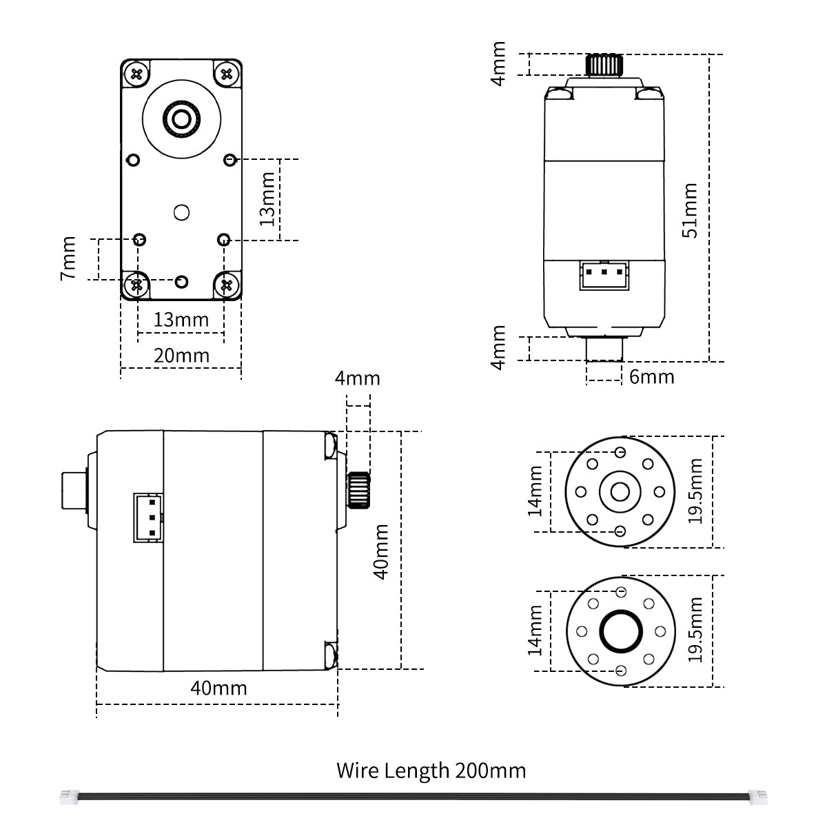Image of LX-225 Serial Bus Servo 25KG High Torque Data Feedback