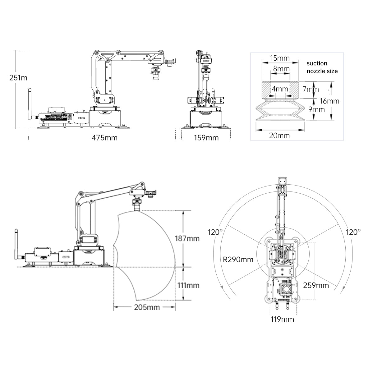 Image of JetMax JETSON NANO Robot Arm ROS Vision Recognition