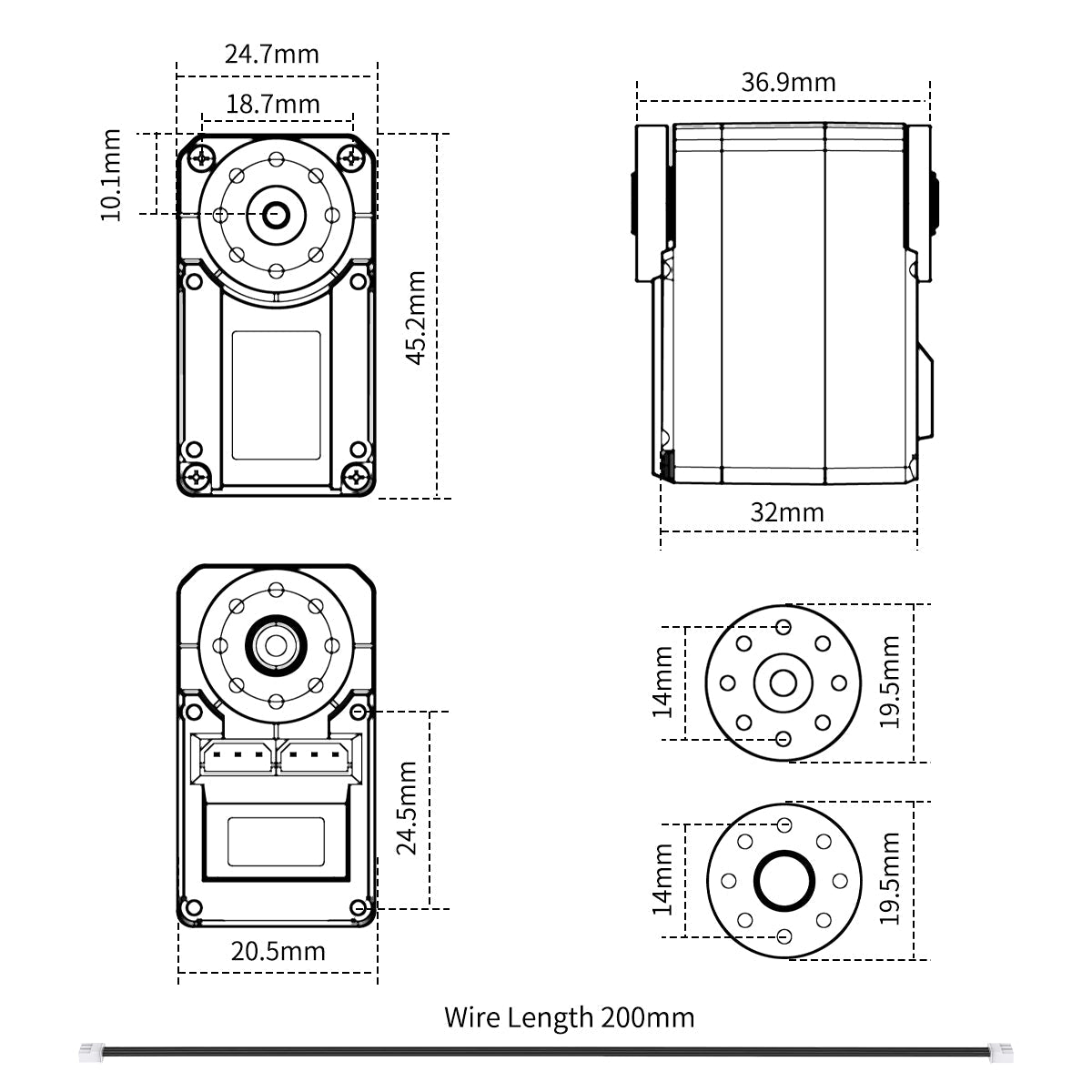 Image of LX-16A Full Metal Gear Serial Bus Servo Real-Time Feedback (240)