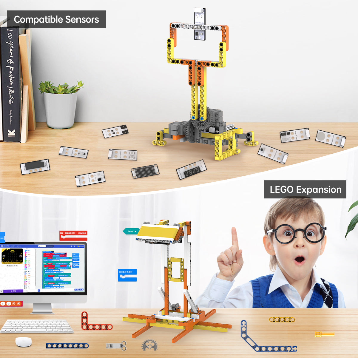 Image of DaDa:bit DIY Building Blocks Kit with 200+ Structural Parts