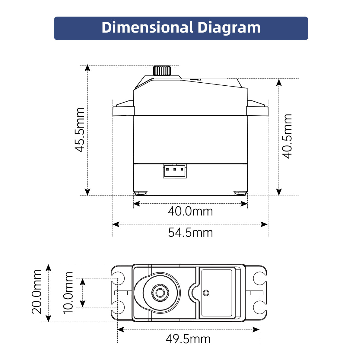 Image of HTS-30HS High-speed Serial Bus Servo Strong Magnet 30KG Large Torque for Dog Robots