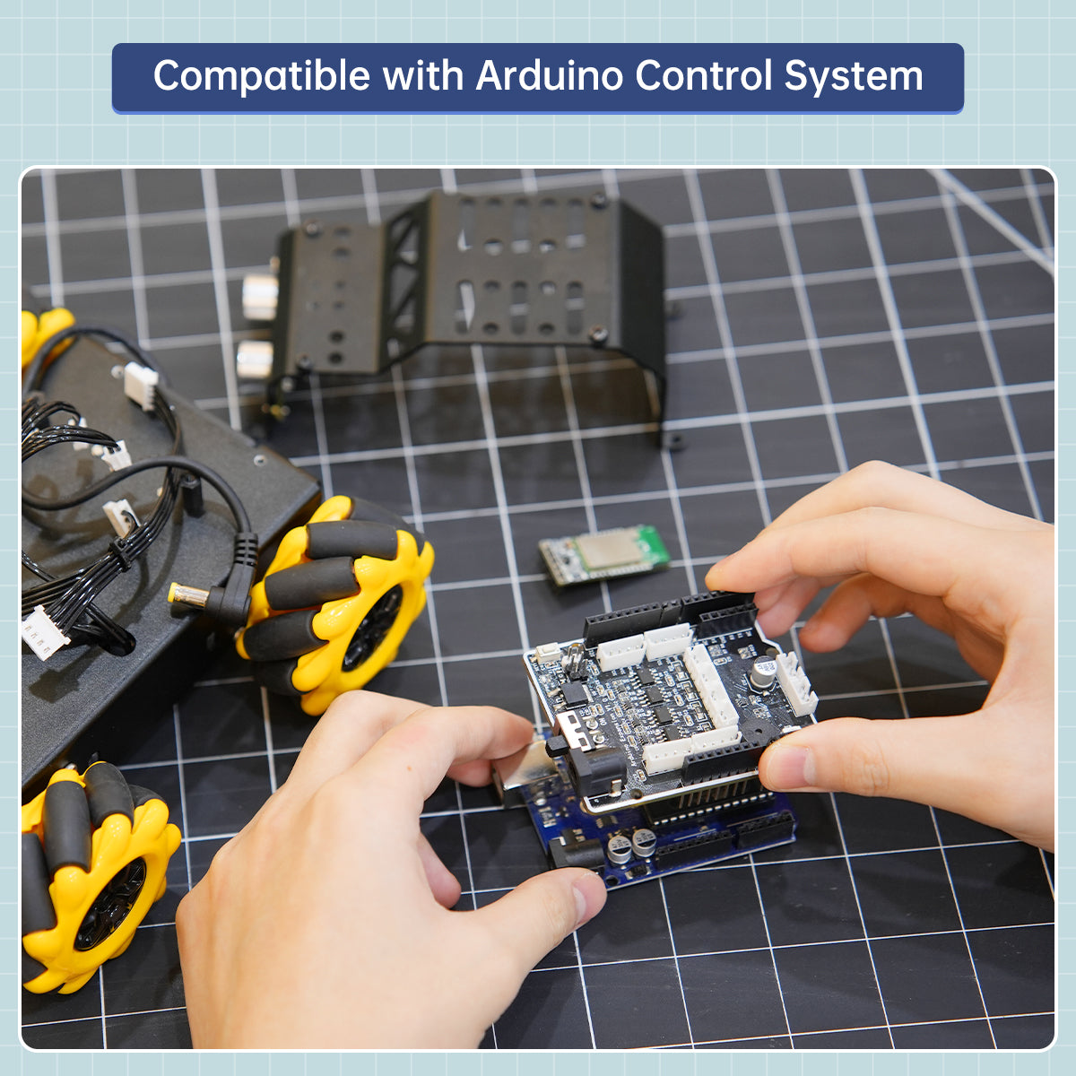 Image of miniAuto AI Vision Robot Arduino UNO R3 360 Omnidirectional Mecanum Wheels