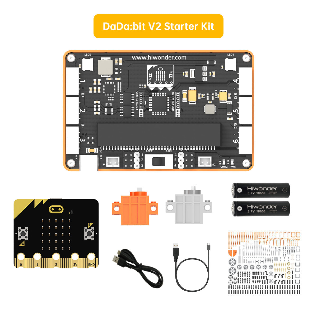 Image of DaDa:bit V2 Programmable Robotics Electronic Block Kit micro:bit V2 Expansion Board