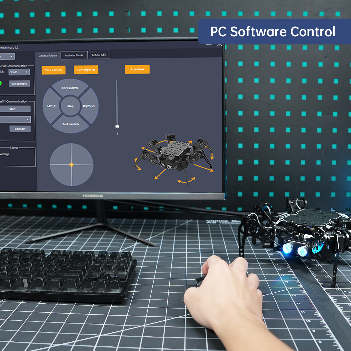 Image of miniHexa AI Hexapod Robot AI Vision Voice Interaction Arduino Programming Sensor