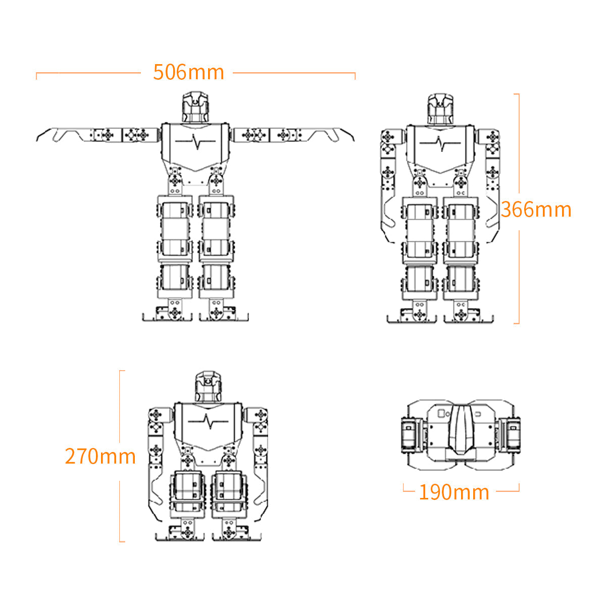 Image of H5S 16-DOF Intelligent Humanoid Dancing Robot