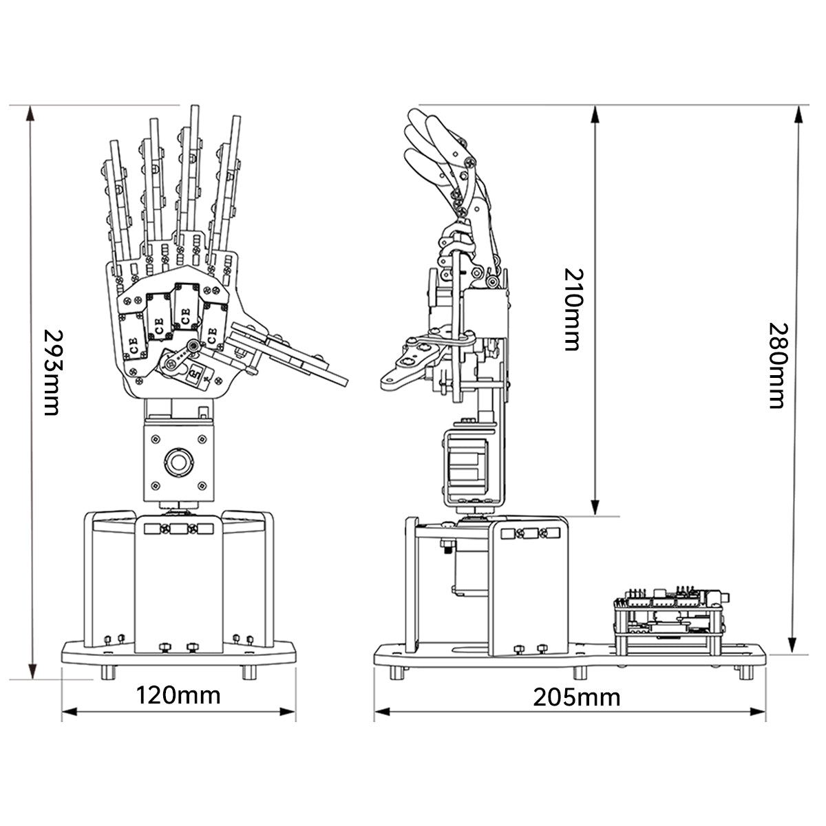 Image of uHandPi Raspberry Pi 5 AI Robotic Hand Vision Tracking Python