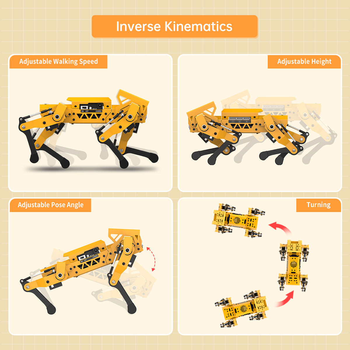 Image of MechDog Open Source AI Robot Dog AI Vision Voice Interaction Scratch Arduino Python