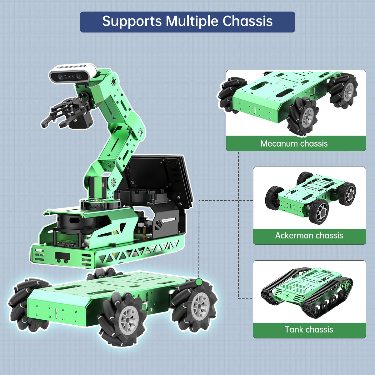Image of JetRover JETSON Robot Car AI Vision Robotic Arm ROS1 ROS2 ChatGPT SLAM
