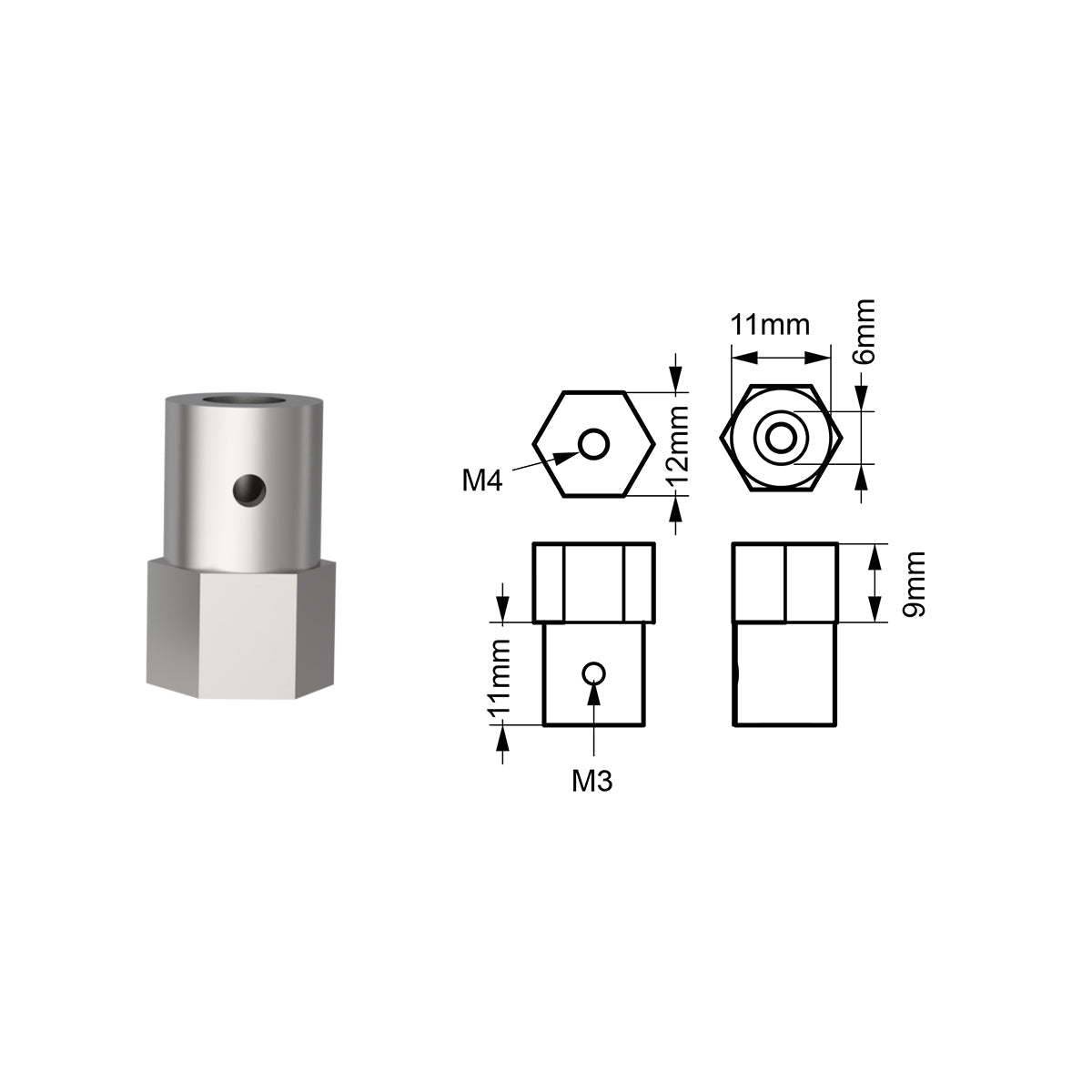 Image of Mecanum Omnidirectional Wheel Metal Coupling Motor ROS Robot Universal Wheel
