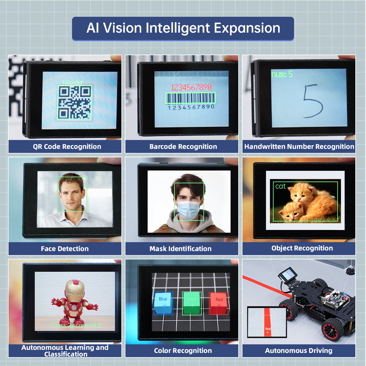 Image of WonderMV AI Vision Recognition Module AI Camera Python Development Board CanMV