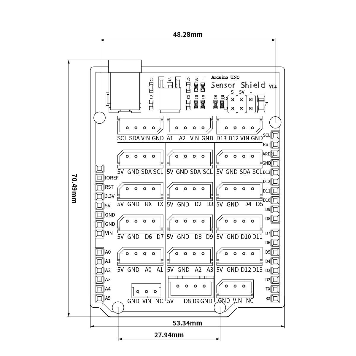 Image of Arduino Expansion Board Multi-function Expansion Board